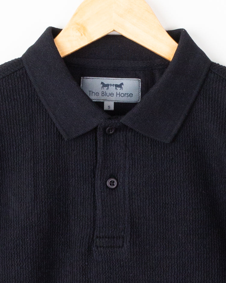 Negro Polo Jacquard
