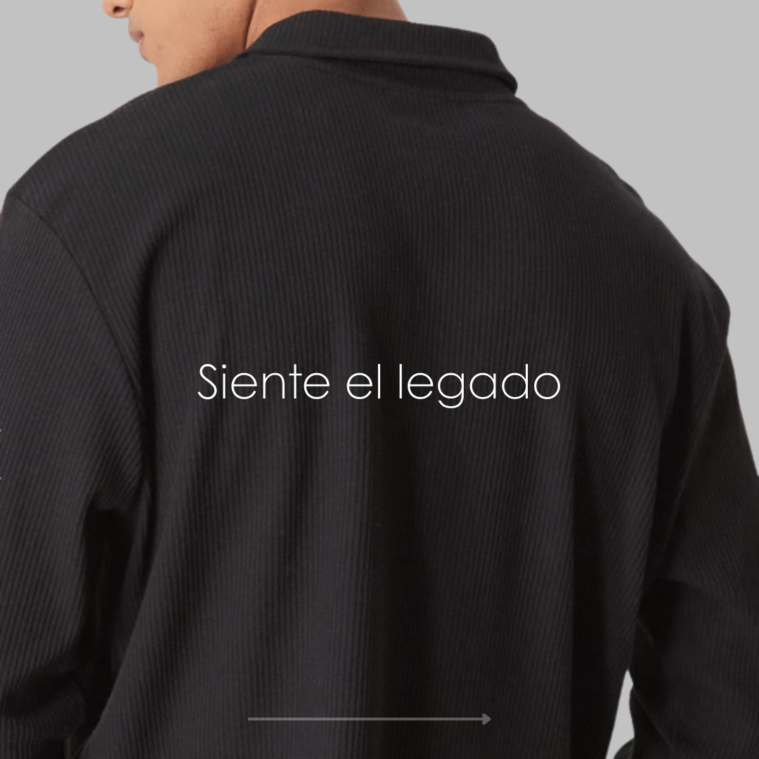Negro Polo Jacquard