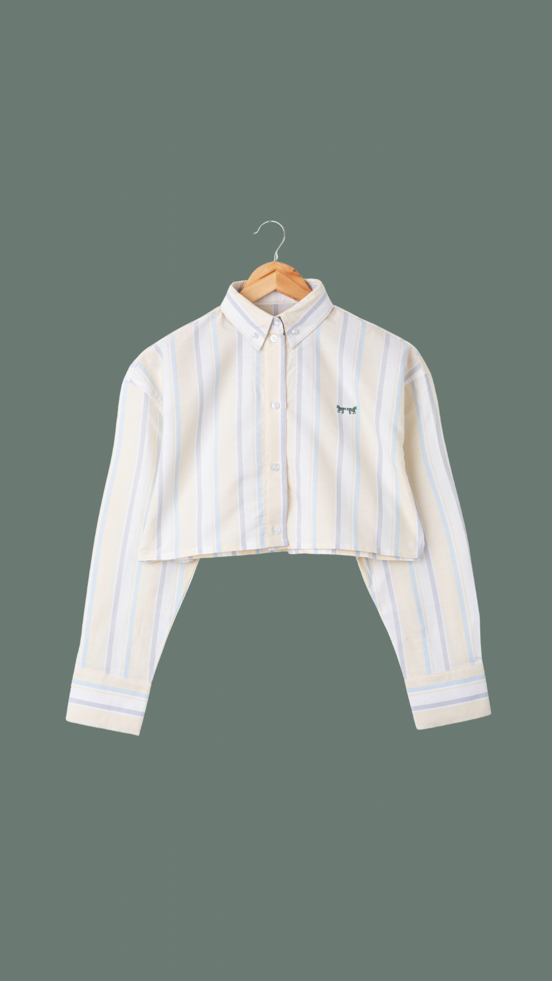 Camisa crop de Mujer Yellow & Blue