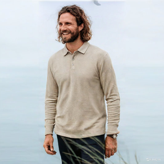 Stone Polo Jacquard
